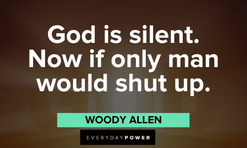 Woody Allen Quotes about silence