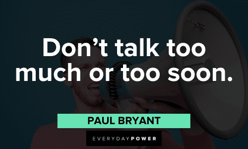 short Paul Bear Bryant Quotes