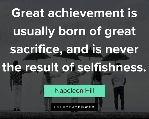 Inspiring sacrifice quotes for success