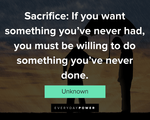 What does it mean to sacrifice