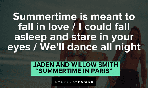 Song quotes about summertime