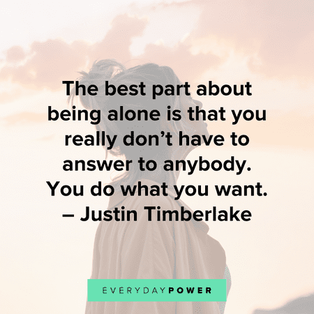 funny quotes about being alone