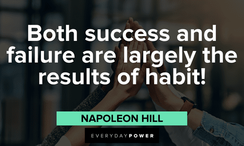 Napoleon Hill Quotes about habits
