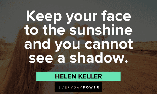 positive Short motivational quotes by helen keller