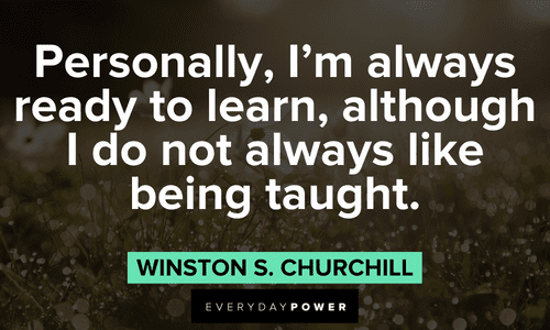 Winston Churchill Quotes about learning