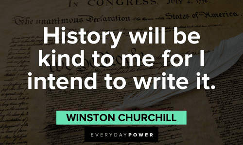 Winston Churchill Quotes about history
