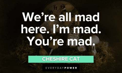 Alice in Wonderland Quotes and lines from the cheshire cat