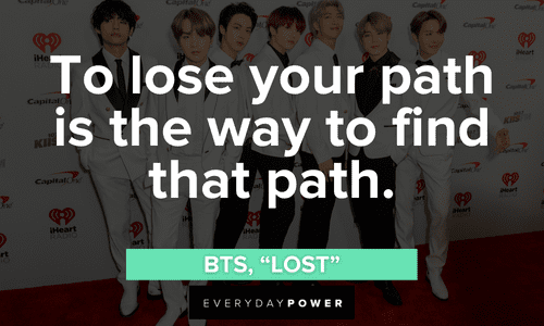 BTS quotes about finding your path