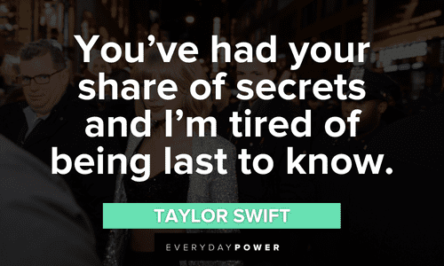 I’m tired quotes about secrets