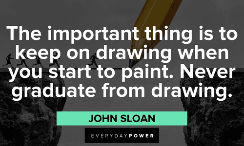 Drawing Quotes to inspire and teach