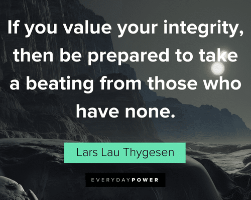 having integrity