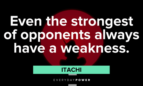 Itachi Quotes about weakness