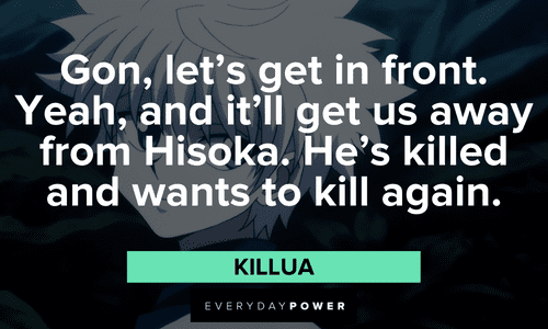 Killua quotes and sayings