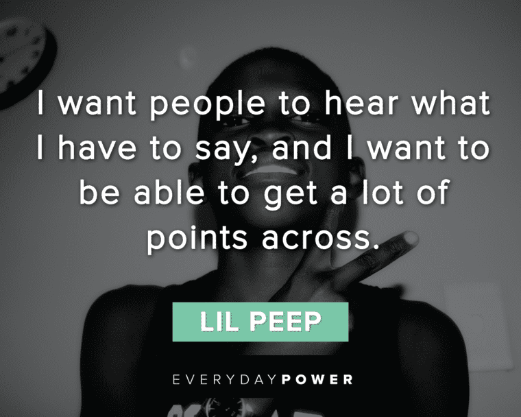 Lil Peep Quotes About Listening