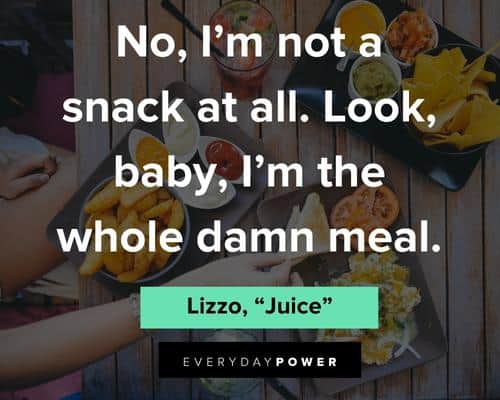 Lizzo Quotes About Being Meal