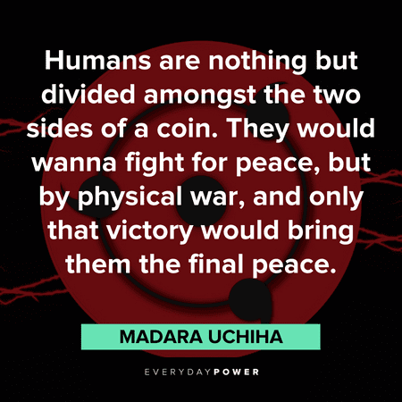 Madara quotes about humans and peace