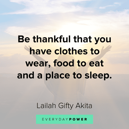 Positive Thinking Quotes about being thankful