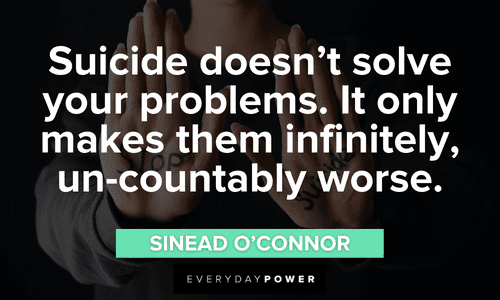 Suicide quotes on how it's not the solution