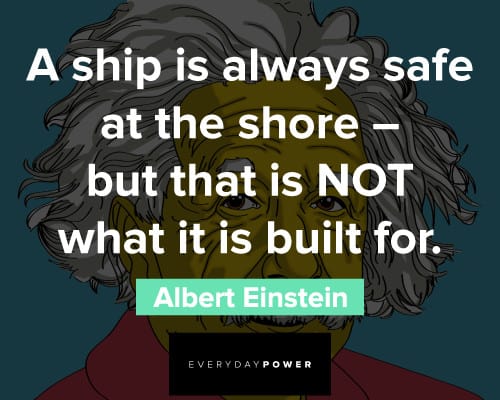 albert einstein quotes on a ship is always safe