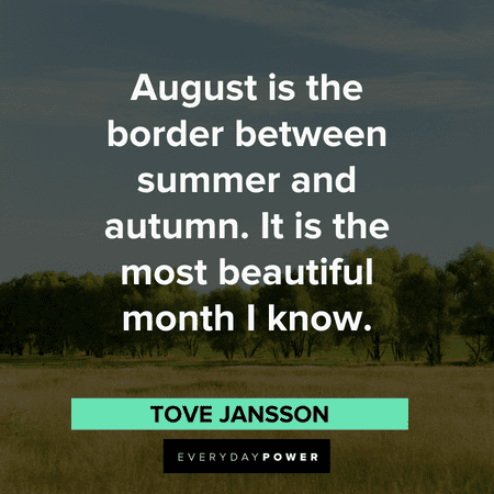 August quotes about summer and autumn