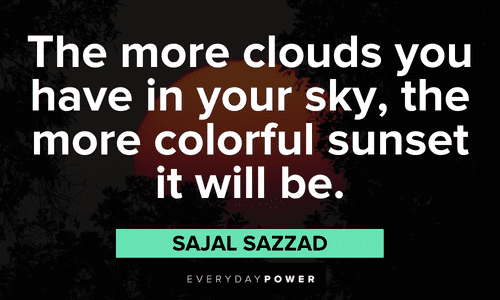 Sunset Quotes about the clouds