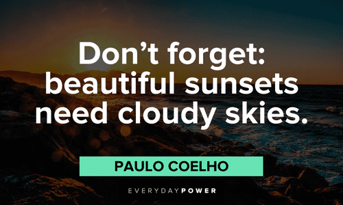 Sunset Quotes about cloudy skies