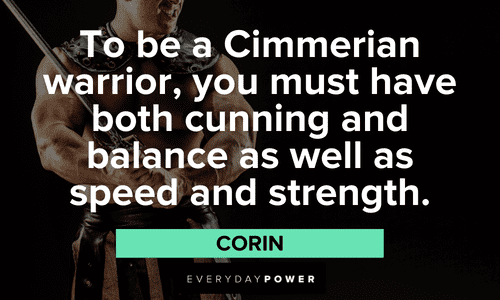 Conan the Barbarian quotes about cimmerian warriors