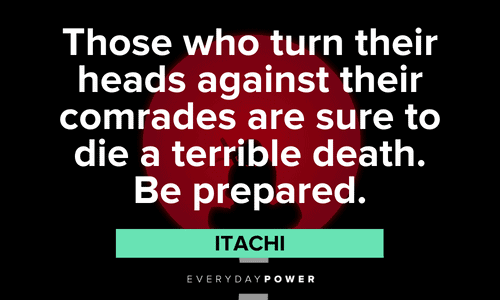 Itachi Quotes about comrades