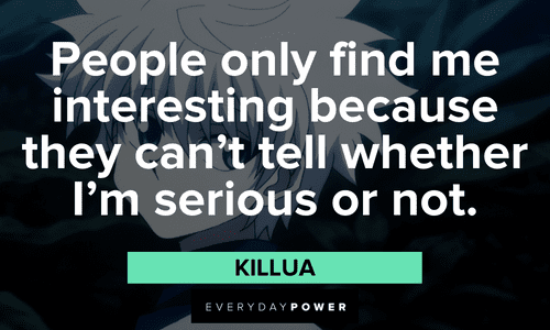 interesting Killua quotes