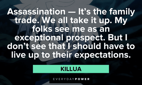 Killua quotes about Assassination