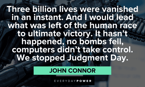 memorable Terminator Quotes about judgment day