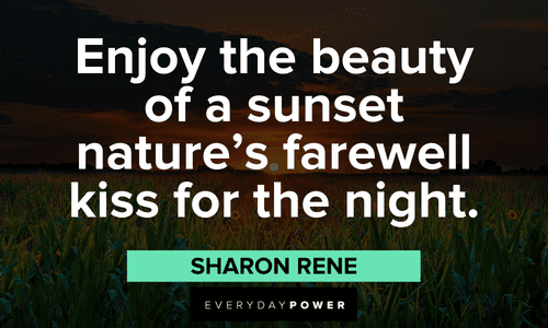 Sunset Quotes about nature