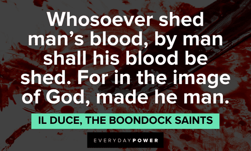 The Boondock Saints quotes about shedding blood