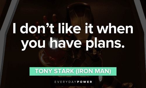 Iron Man quotes about plans