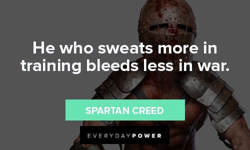Spartan Quotes about Training