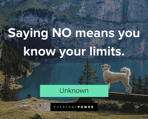 Say No Quotes about setting limits