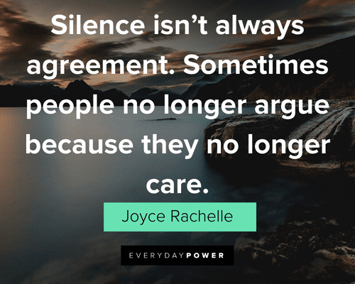Say No Quotes about silence