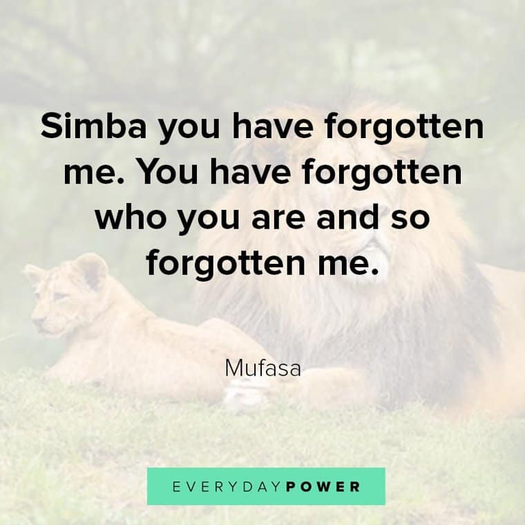 lion king quotes about Forgetting