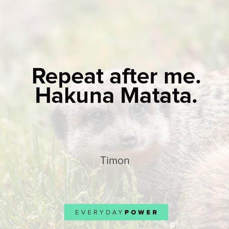 lion king quotes about hakuna matata