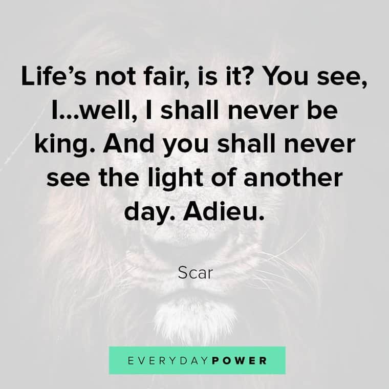 lion king quotes about Fairness in life