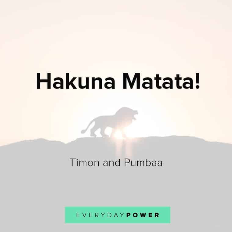 Hakuna Matata Quotes Lion King