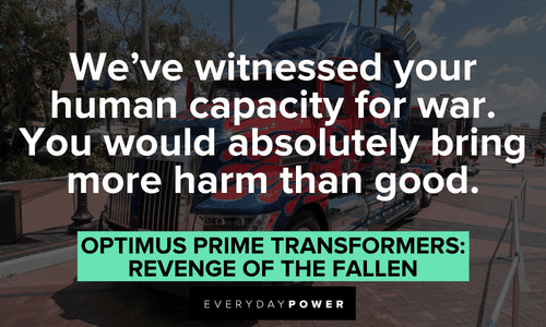 Optimus Prime quotes about human capacity