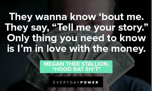 Megan Thee Stallion Quotes About money