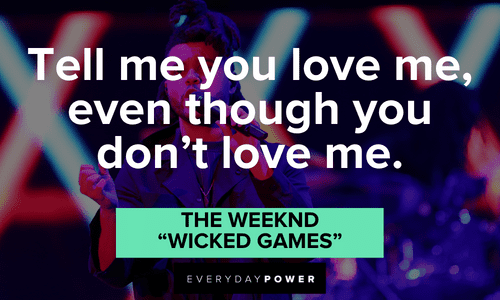 the weeknd quotes from lyrics