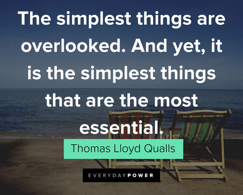 Simple Quotes About Simplest Things Being Essential