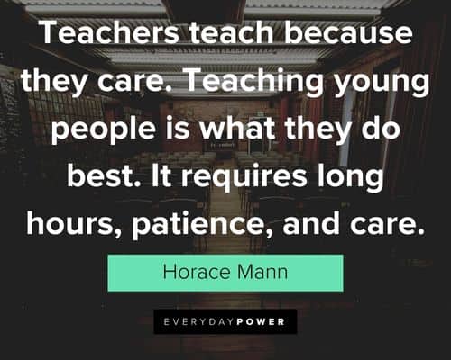 Teacher Appreciation Quotes about caring for younger generations