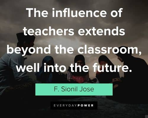 Teacher Appreciation Quotes about teacher's influence