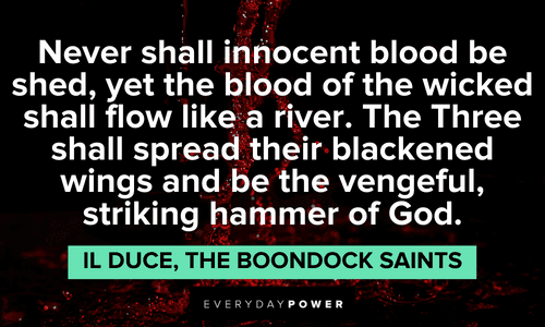 The Boondock Saints quotes about innocent blood