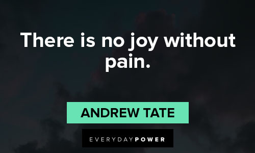 andrew tate quotes about pain