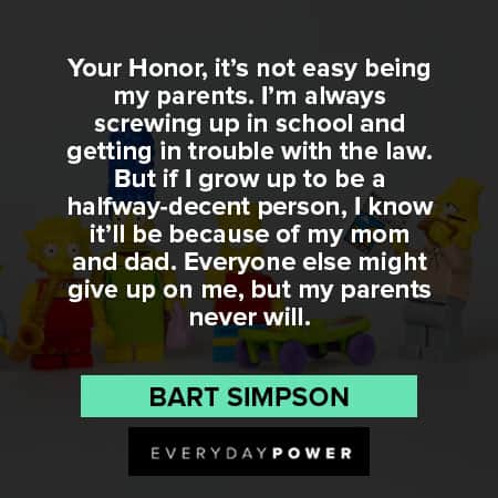 Bart Simpson quotes about getting in trouble with the law